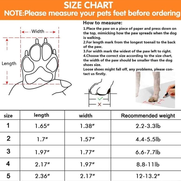 Winter Pet Shoes Chihuahua Dog Cat Snow Boots Waterproof Warm Puppy Booties - Picture 3 of 9